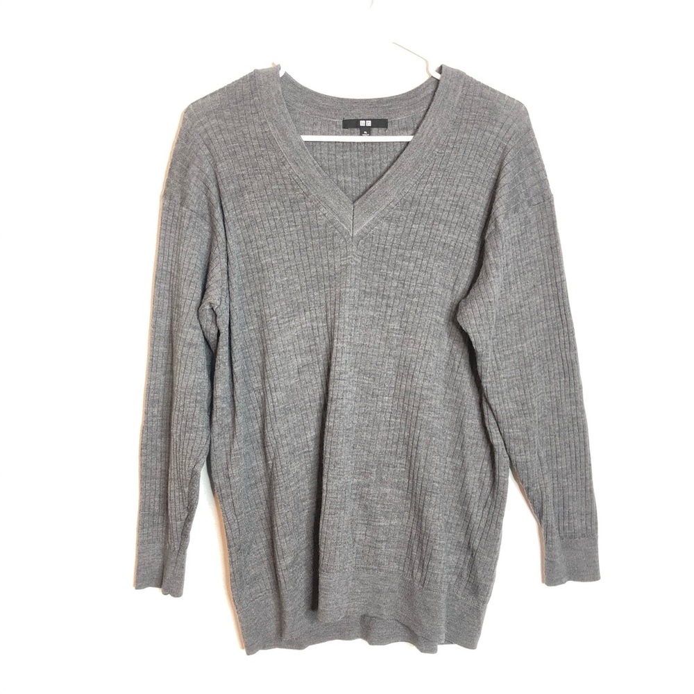 UNIQLO Wool Blend Ribbed Knit Sweater - Picture 2 of 7